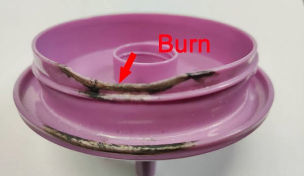 Before/after: ABS burn marks eliminated (Topworks)