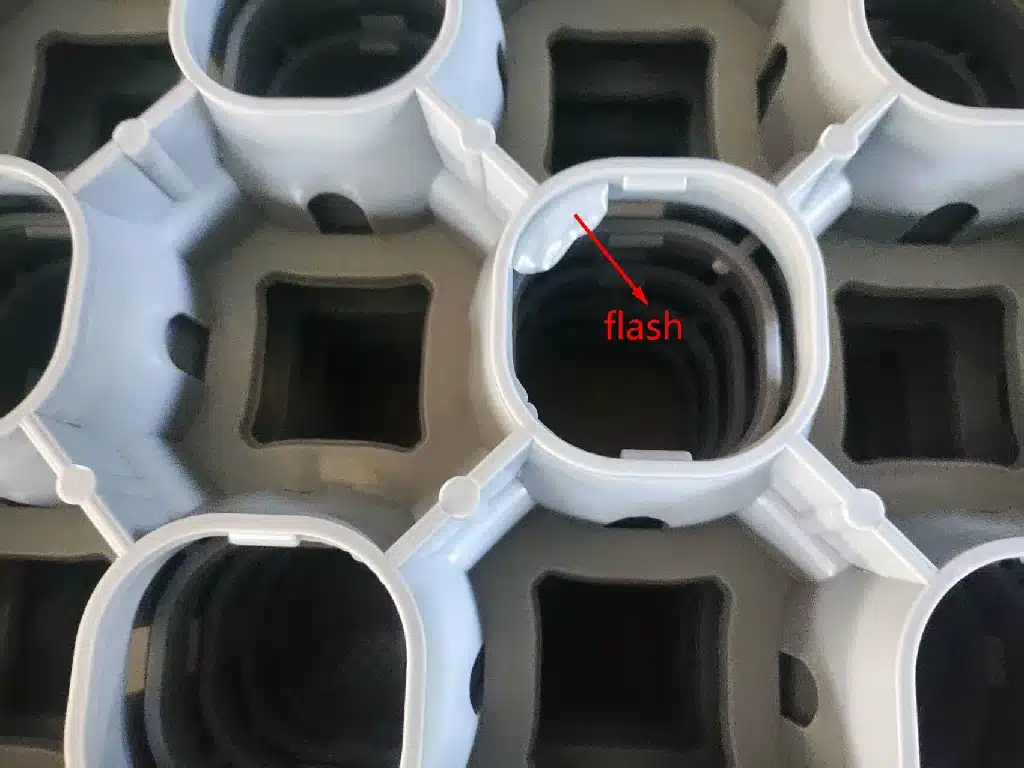 Before: flash defect along parting line