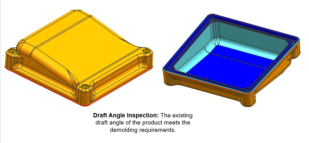 Draft angle analysis result