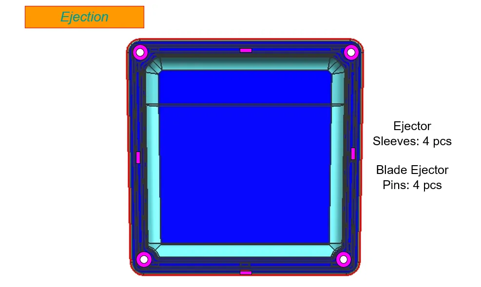 Ejector sleeve and blade layout